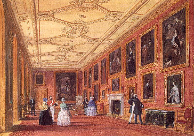 Nash, Joseph The Van Dyck Room, Windsor Castle Spain oil painting art